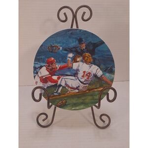 Vintage 1985 Moments Of Victory Baseball Ray Cara  7"‎ Diameter Avon Plate